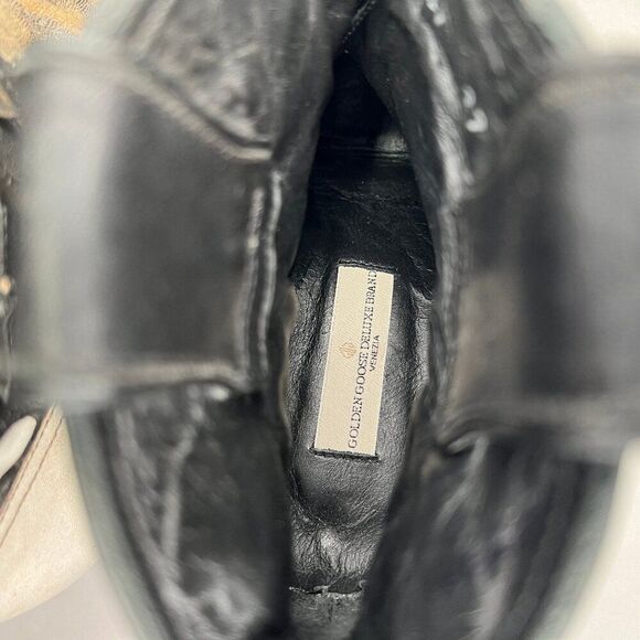 Golden Goose Ankle Boots Women's Size 7 Black Leather Western Cowboy Booties - Picture 13 of 14